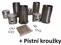 veteráni - náhradní díly - Sada vložek, pístů, čepů a kroužků na Škodu Octavii 